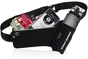 mefound Running Belt with Water Bottle Holder Reflective BumBag Cycling Fanny Pack Fit 7" Cell Phone Waist Bag for Runner Marathon Fitness Hiking and Riding