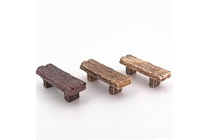 Fopytu 3 Pcs Mini Bancs en Bois