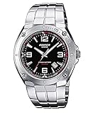 Wasserdicht bis 10 Bar Casio Herren Analog Quarz Uhr mit Edelstahl Armband EF-126D-1AVEF