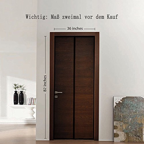 BALFER Magnet Fliegengitter Tür Insektenschutz Vorhang 90x210cm Magnet Fliegenvorhang, Klebmontage ohne Bohren, Vorhang für Balkontür Wohnzimmer Schiebetür Terrassentür - 2