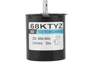 HILITAND Moteur Electrique Moteur Synchrone à Engrenages Moteur à Aimant Permanent CW/CCW 68KTYZ AC 220V pour Générateur DIY (2.5RPM)