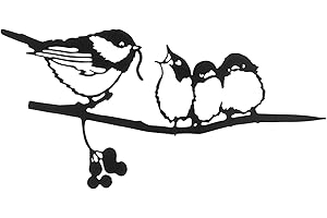 MSYG Silueta de pájaro de Metal, Duende de Hierro Forjado Decoración de Valla de colibrí de pájaro de Metal Gorrión Tarjeta de pájaro de Metal insertada en el jardín Decoraciones de pájaro