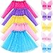 Produktbild Leinuosen 5 Set Mädchen Layered Pailletten Ballett Tutu Rock 3 Schicht Dicke Ballett Tanz Tutu Kleid mit Schmetterling Haarspangen