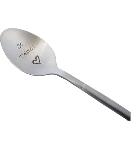 Lot De 12 Cuillères à Café En Forme De Cœur - Acier Inoxydable Poli, Longueur 12.6 Cm - Pour Café, Dessert, Cadeau