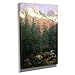 Produktbild Nerdinger Bierstadt - Canadian Rockies - Kunstdruck auf Leinwand (60x90 cm) zum Verschönern Ihrer Wohnung. Verschiedene Formate auf Echtholzrahmen. Höchste Qualität.