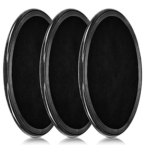 kwmobile 3x gel pad adesivi universali - pads in silicone antiscivolo autoadesivi supporto per smartphone e navigatore auto tom tom - nero