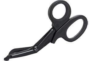 Spire Utility Scissors Trauma Shears First Aid, Paramedics, Tactical Stealth Black, Military-Grade Scissors Length 7.5"