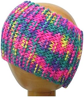 Dreadz Chunky Knitted Head Band (Bright Neon)