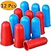 Produktbild 12 Stück Silikon Fingerschutz Heißklebepistole Finger Kappen für Heißkleber Wachs Nähen Kolophonium Kunstharz Honig Klebstoffe Scrapbooking in 3 Größen (rot und blau)