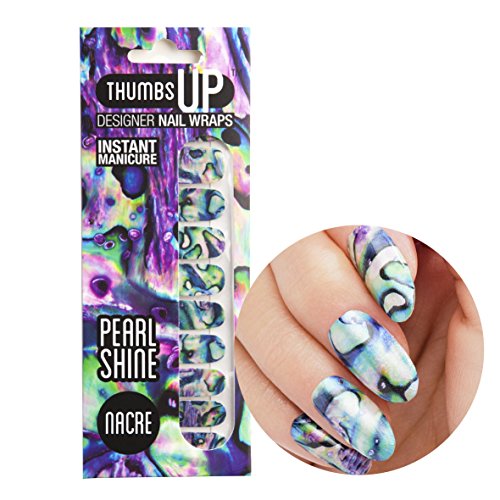 ThumbsUp Nails Nacre Pearlescent Pearly Nail Wraps / Self-adhesive / Nail Foil Polish Strips / Full Coverage Nail Art Stickers / 20 Wraps Per Pack