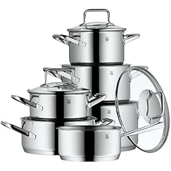 WMF Gourmet Plus 5-teilig Topf-Set, Edelstahl Rostfrei