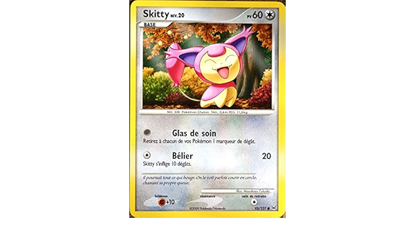 Carte Pokemon 93 127 Skitty 60 Pv Serie Platine Neuf Fr Amazon Fr Jeux Et Jouets