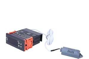 HYUDUO Controlador Digital de Humedad de Aire Wh8040 Rango 1% -99% HR Hm-40 Sensor de Alta Precisión Ca 220 V para Humidificador deshumidificador con Sensor de Temperatura Sonda