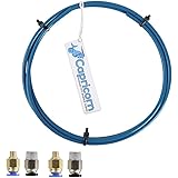 Capricorne PTFE Bowdenrohre (2 Meter) XS-Serie für 1,75 mm Filament mit pneumatischen Anschlüssen PC4-M6*2 und PC4-M10*2
