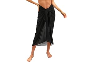 Svanco Pareo Donna Mare Sarong Prendisole Donna Estivo Bikini Coprire Multiuso Beach Wrap Bikini Cover Up Gonna A Portafoglio Abito da Spiaggia Semi-Trasparente