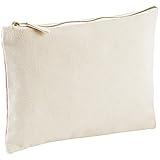 Westford Mill Canvas Stoffbeutel / Tasche / Kosmetiktasche L,Natur