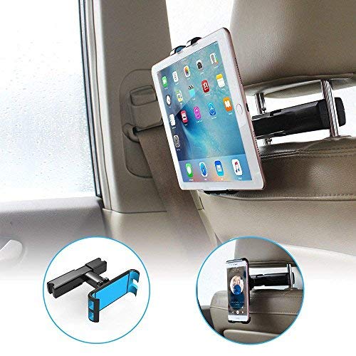 Vobon Soporte Reposacabezas Coche, Soporte Asiento Coche (360 Rotación) para Móvil, Tablet, E-Reader de 4-10.5 Pulgadas: iPad Air Pro Mini, iPhone X/8/8 Plus/7, Samsung s6 s7 s8 s9, Huawei y Más