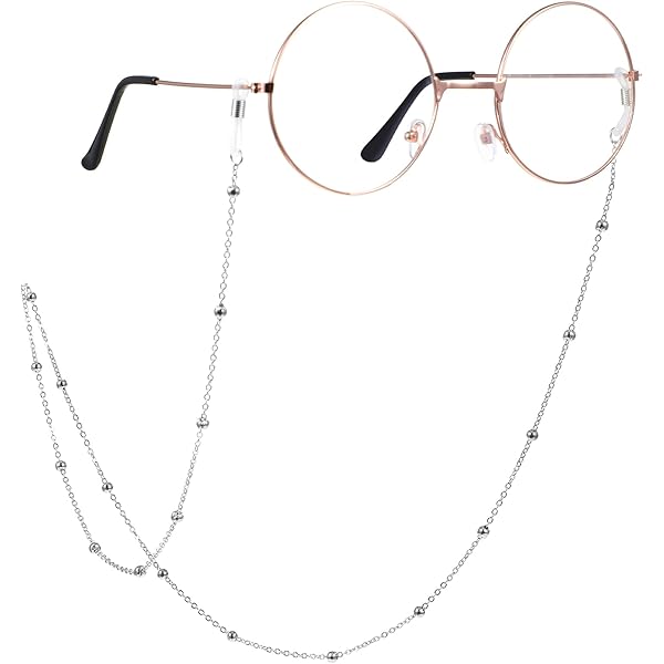 Chaîne Pour Lunettes - Perles Rondes 6-7 Mm - Plusieurs Coloris - Argent 925 - CANNES