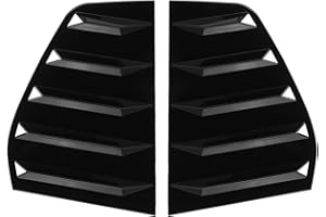 Nonuin Auto Heckspoiler Flügel Für VW Für Golf 6 MK6 MK6.5 GTI GTD R Für R-Linie 2009-2013 2 Teile/Satz Hinten Fenster Viertel Shutter Abdeckung Trim (Color : Glossy Black)