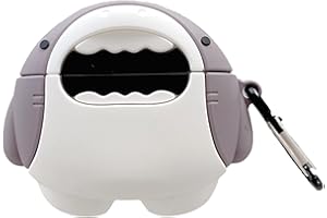 PLXBYC Etui do Beats Studio Buds, 3D śliczne kreskówki pokrowiec ochronny z brelokiem, kreatywny design dla Beats Studio Buds pudełko do ładowania słuchawek (rekin)