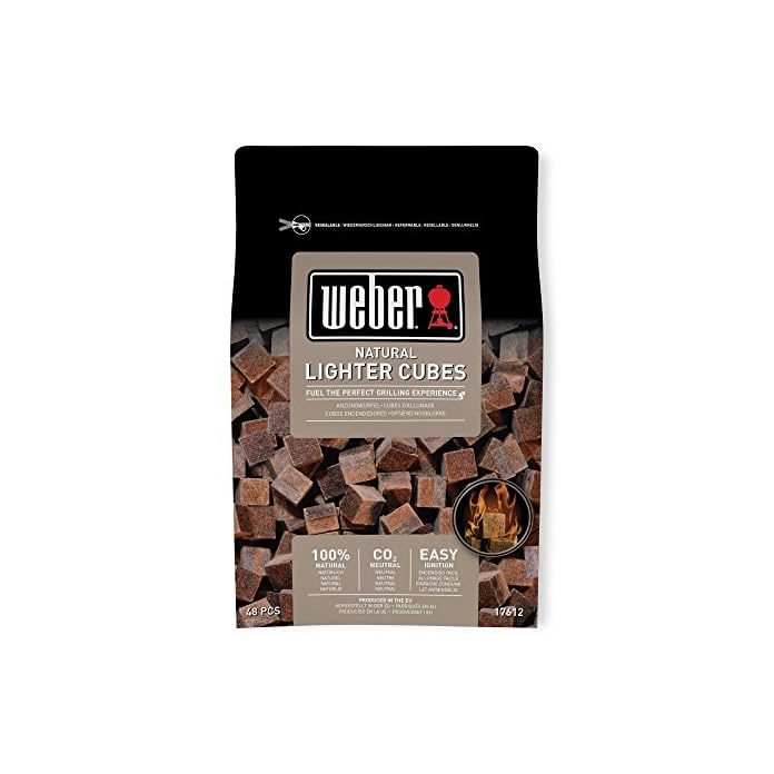 Weber Kologische Grillanznder 48 Stck Braun 38 X 17 X 5 Cm 17612