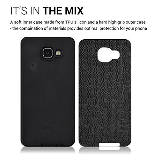 kwmobile Funda para Samsung Galaxy A5 2016 - Carcasa h brida de TPU con dise o de teselas en Antracita Negro reviews kwmobile Funda para Samsung Galaxy A5 2016 - Carcasa h brida de TPU con dise o de teselas en Antracita Negro
