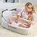 LulyBoo Baby Lounge to Go, FOLDABLE Baby Bassinet / Travel Bed / Cot, Natural Beige