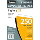 Fellowes Capture A4 125 Micron Laminating Pouch (Pack of 250) (Office Product)