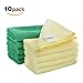 Produktbild CHARM & MAGIC Mikrofaser Reinigungstücher 40 x 40CM für Autos Staubwischen Küche Büro 10 Stück (5 Grün+5 Gelb)