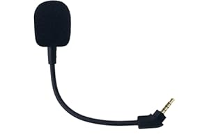 SPTSSWET Microphone de Rechange pour Kingston pour HyperX Cloud Revolver S Casque Gaming Détachable Anti-Bruit Micro pour PS4, Xbox One, PC, Jack 3,5 mm, 6.2 inch