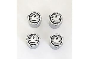 3DR Vauxhall Chrome Dust Valve Caps in Black