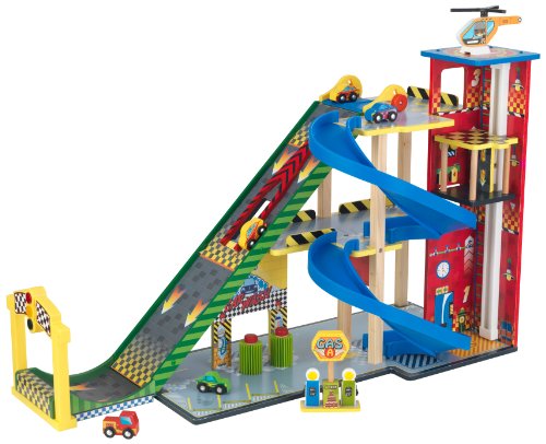 KidKraft 63267 - Rennautospielset mit Riesenrampe