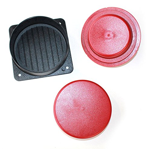 Santos Burgerpresse für Hamburger, Frikadellen, Patties, Presse, Grill, und Cheeseburger – Antihaft – 4-teilig - 8