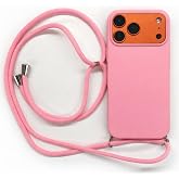 Coverzone iPhone 17 Pro Max ile Uyumlu &Ouml;zel &Uuml;retim Ayarlanabilir İpli Boyun Askılı Silikon Kılıf Kadife İ&ccedil; Yapılı Viper Boyun