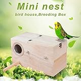Fijación de seguridad doble: hay dos tornillos instalados en un lado de la caja de reproducción para la fijación en la jaula de pájaros, que no es fácil de caer y está más apretada.