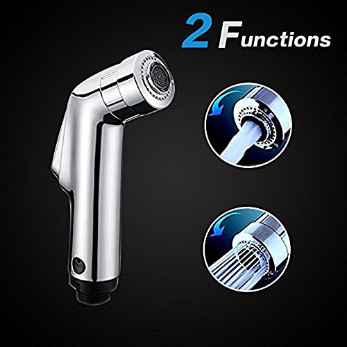 Handbrause – handbrause fur wc und toiletts – Handbrause Dusche bidet sprayer set – Duschkopf – Doppel Düsen „Soft oder Tonic“ – fur hygiene – ABS – Chrome – Taharet – Taharat - 2