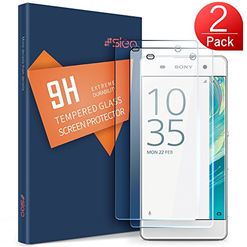 Sony Xperia XA Panzerglas, SLEO Premium Film Displayschutzglas Taktil Ultra Transparent & Robust (9H) Perfekte Kratzfest Unsichtbare Tempered Glass Screen Protector schutzfolie für Sony Xperia XA - 2 Pack