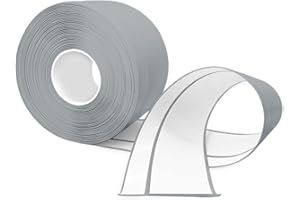 TAOYIO Weichsockelleiste Selbstklebend, 6M PVC küchenabschlussleiste 50x20mm, Sockelleiste Selbstklebende für Küche und Badezimmer 5x2 grau