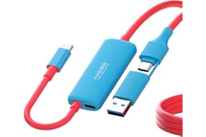 Hagibis USB3.0 Video Capture Card with 100W PD, USB C to USB A/USB C 1080P@60fps Live and Record Video Audio Game for Car Quest 3 VR Switch PS4/5 ROG Ally Steam Deck (SWC12)