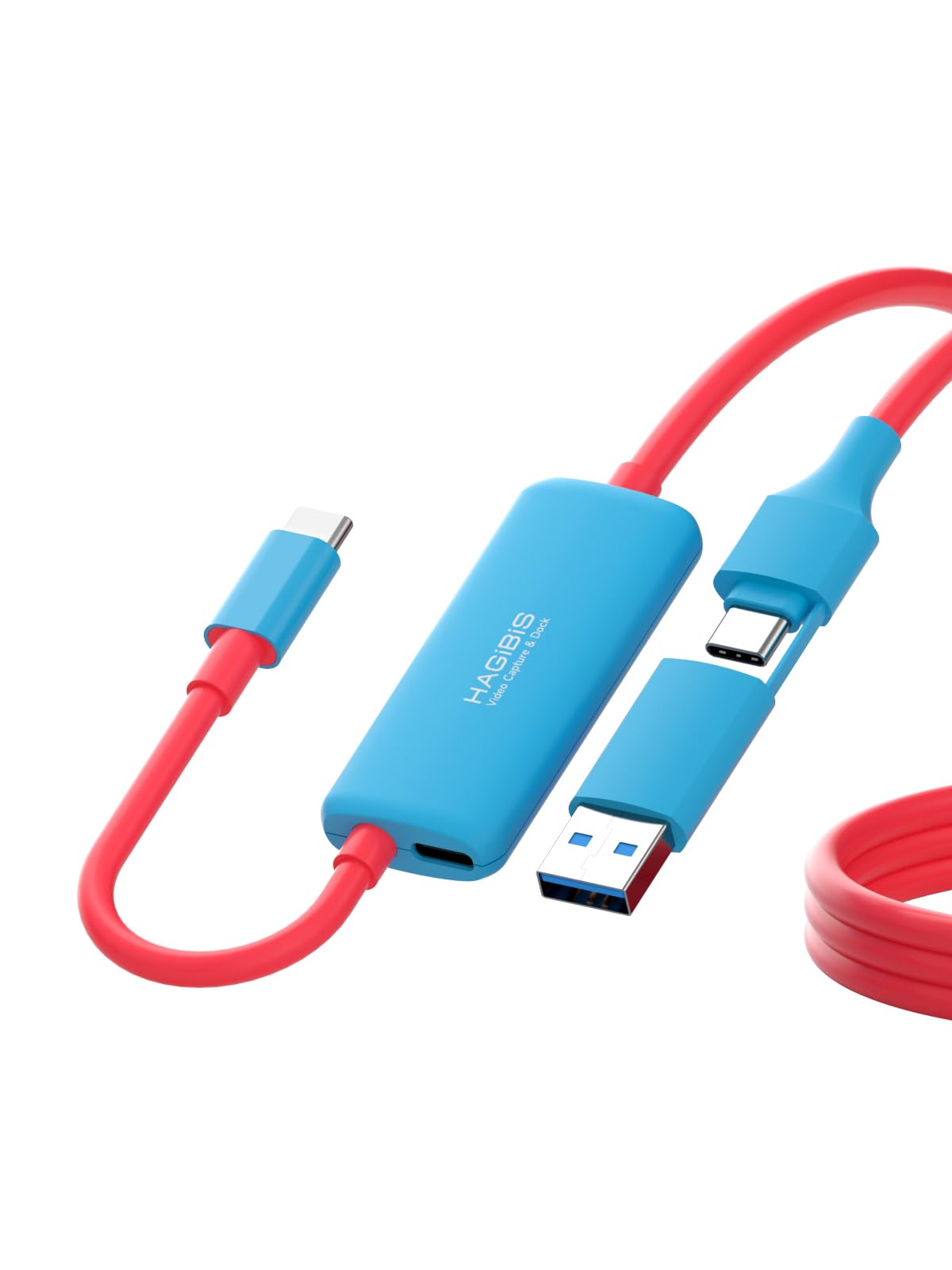 Hagibis USB3.0 Video Capture Card with 100W PD, USB C to USB A/USB C 1080P@60fps 2K@30fps Live and Record Video Audio Game for Car Quest 3 VR Switch PS4/5 ROG Ally Steam Deck (SWC12)