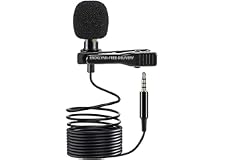 EROXLYNN EX-Professional Collar Mic for YouTube Grade Lavalier Microphone Omnidirectional with Easy Clip On System ­ Perfect 
