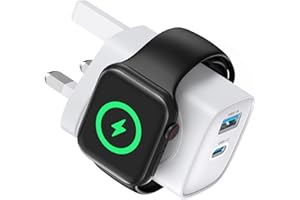 TOPADRE for Apple Watch Charger with 20W USB C Plug, 3 in 1 PD Fast Charger, UK Plug for iWatch s11/10/9/8/7/SE/Ultra 3/2/1 Series, for iPhone 17/16/15/14/13 Pro Max Series, for AirPods 4 /Pro and iPad White
