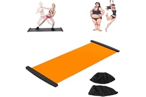 BOXWIZARD Slide Board with End Stops Slide Board con terminali per scarpe, slimming Exercise Guide Mat per Leg Pot Training Fitness e Athletic
