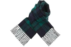 Clans of Scotland - Pure Lamb’s wool Scottish Clan Tartan Scarf- 100% Wool - Pure Wool Tartan Plane Scarf - Perfect for Men and Women - 12x60 Inches