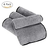 bedee 4Pcs Chiffons de Nettoyage Microfibre, Serviette de Séchage de Voiture Dou