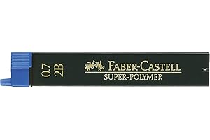 FABER-CASTELL Faber Castell B-9067-2B - Blister tubo da 12 mine, 0,7 mm 2B, colore: Nero