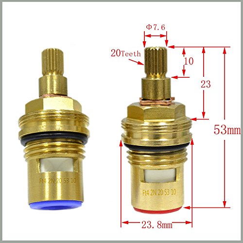 1/2″ Keramik Oberteil Ventiloberteil armaturen Vierteldrehung DAMIXA Hahn Messing - 2