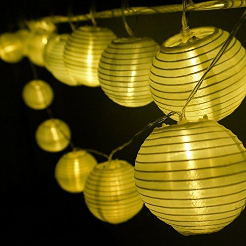 HQOON Strip String Light, Fairy LED Rope Lights, Cool Nylon Lanterns Mini Globe Lighting, Decoration for Christmas/ Patio/ Indoor/ Outdoor/ Garden party, Bedroom Decor, Battery Powered, Warm White