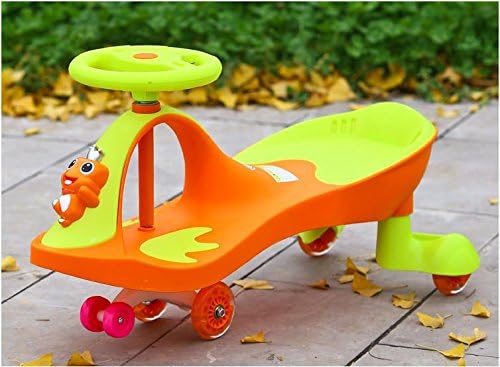 BBZZZ-bike Children Twist The Car Child Car Mute Wheel With Music   1-6-year-old Baby Sliding Niu Niu Car Yo - Yo Swing Car Environmental protection material ( Color : B )