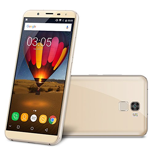 OUKITEL K5000 Smartphone 4G Android 7.0 (MTK6750T Octa Core 1.5 GHz, 5.7â€ 18:9 HD+ Schermo, 4 GB RAM 64 GB ROM, 21MP+16MP Camera, Fingerprint ID, Dual SIM, 5000mAh Batteria, OTA, Carica rapida) Oro